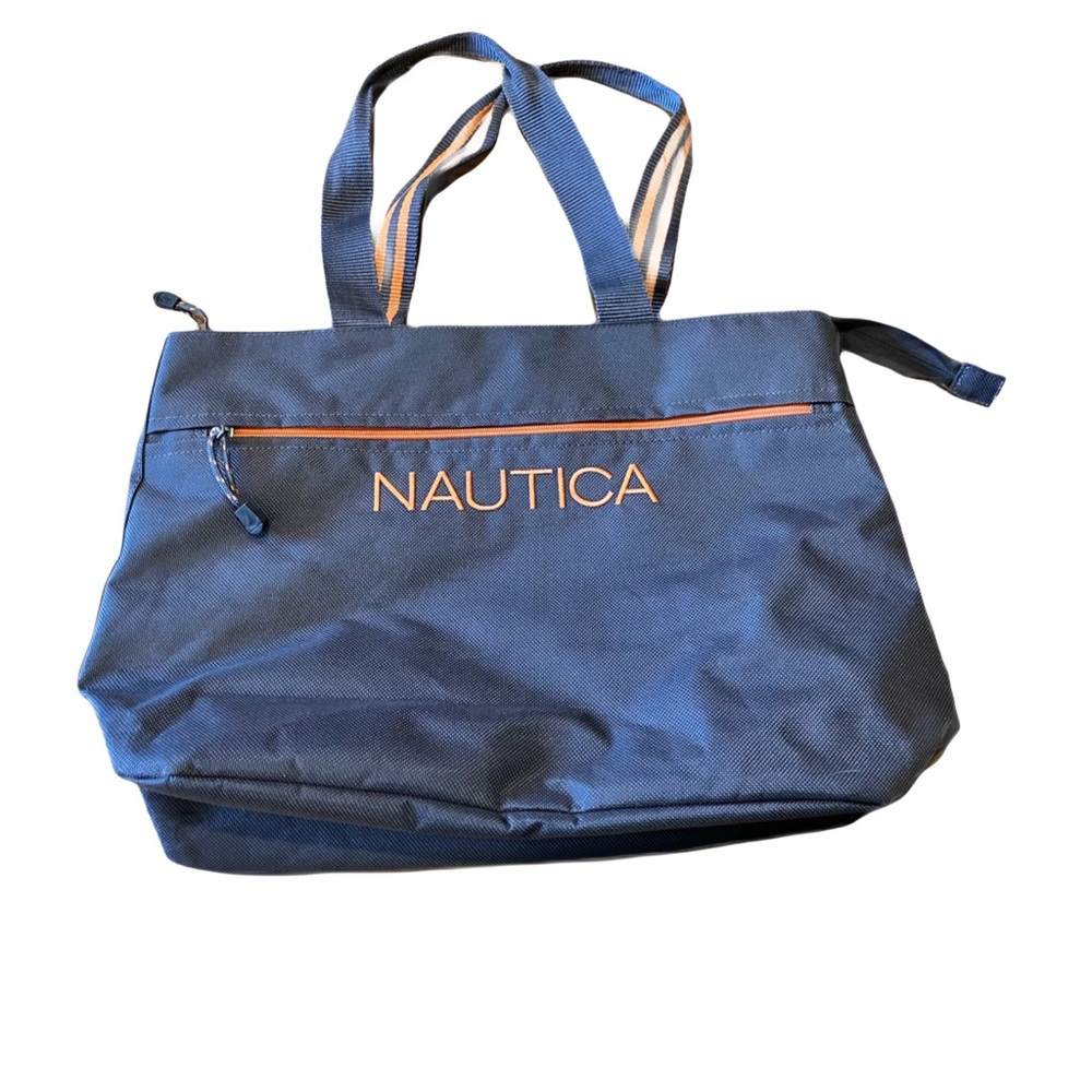 Nautica Tote Bag With Handles, Gray, Approx. 20” X 13”
